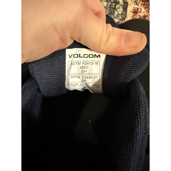 Volcom Mens Navy Blue Workwear Slip-Resistant Shoes Size 10W - Picture 5 of 9